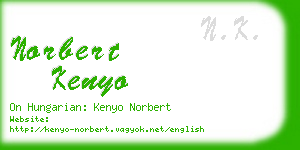 norbert kenyo business card